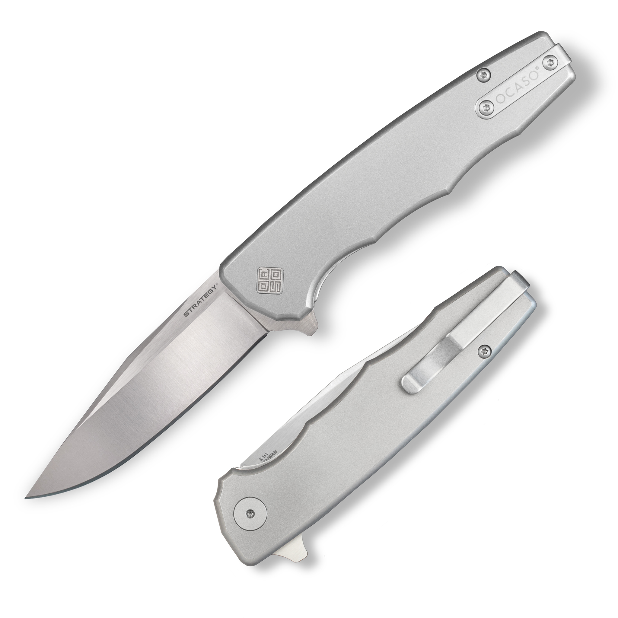 OCASO Strategy Titanium + Satin (S35VN)